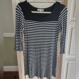 Monteau Black & Greg striped dress. Size M Excellent Condition!
